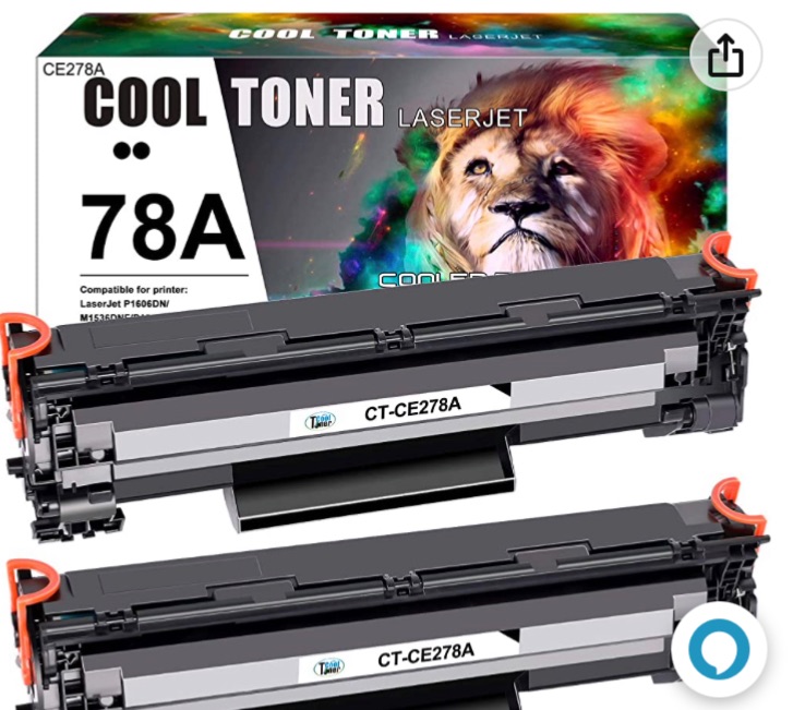 Photo 1 of Cool Toner Compatible Toner Cartridge Replacement for HP 78A CE278A Toner HP Laserjet P1606dn 1536dnf MFP M1536dnf HP Laserjet 1606dn P1606 P1566 P1560 Toner Cartridge Printer Ink (Black, 2-Pack)