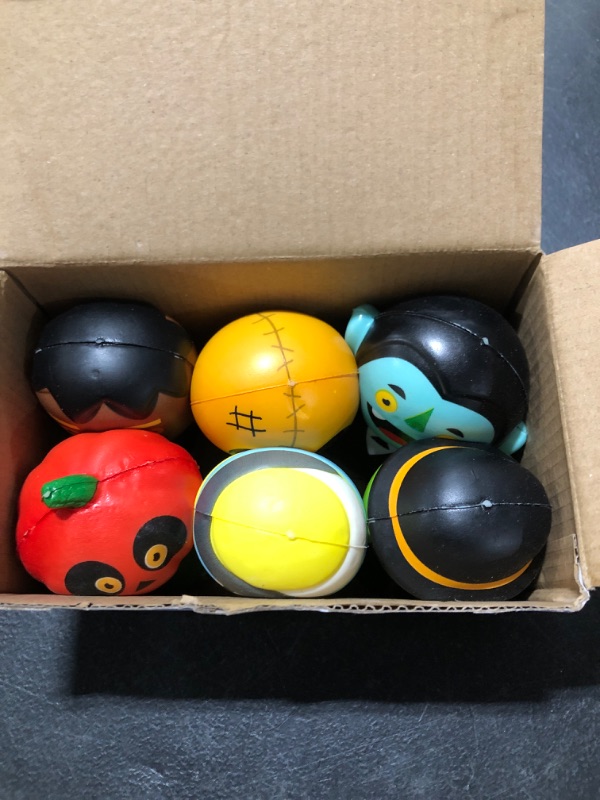 Photo 1 of 6 Pack Halloween Squishies Toys Slow Rising Fidget Toy Pumpkin Vampires Zombies Mummy Halloween Party Favors for Kids Squeeze Stress Relief Toys Halloween Treat Goody Bag Fillers Classroom Prizes