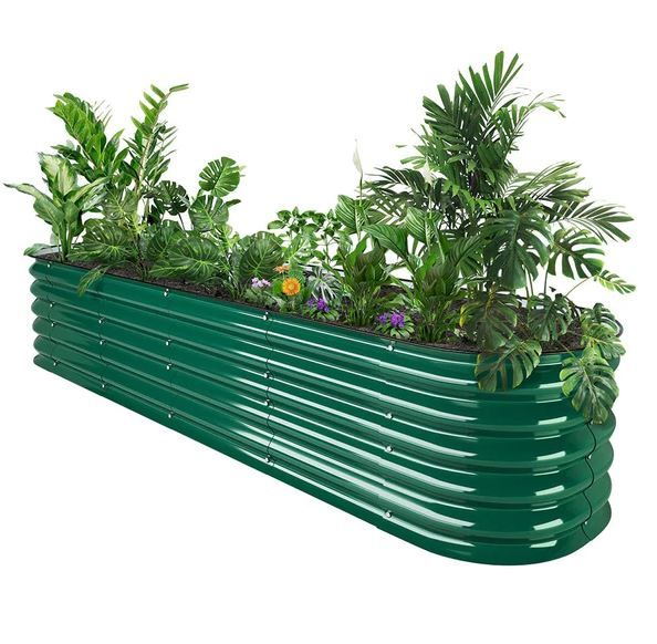 Photo 1 of 17'' Tall 8'x2' Metal Modular Raised Garden Bed Kit(9 in 1)
