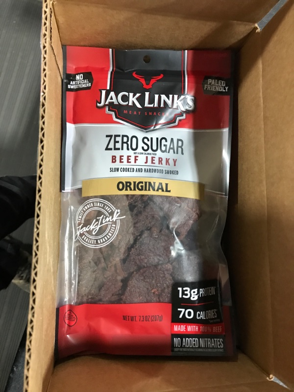 Photo 2 of zero sugar beef jerky pack exp 2/24/23