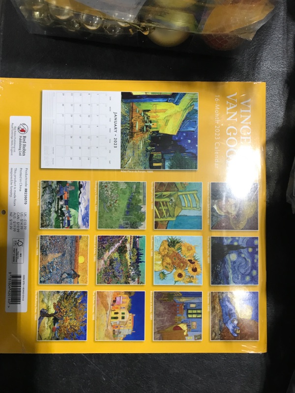 Photo 2 of 2023 Van Gogh Monthly Wall Calendar by Red Robin Calendars 12" x 12"