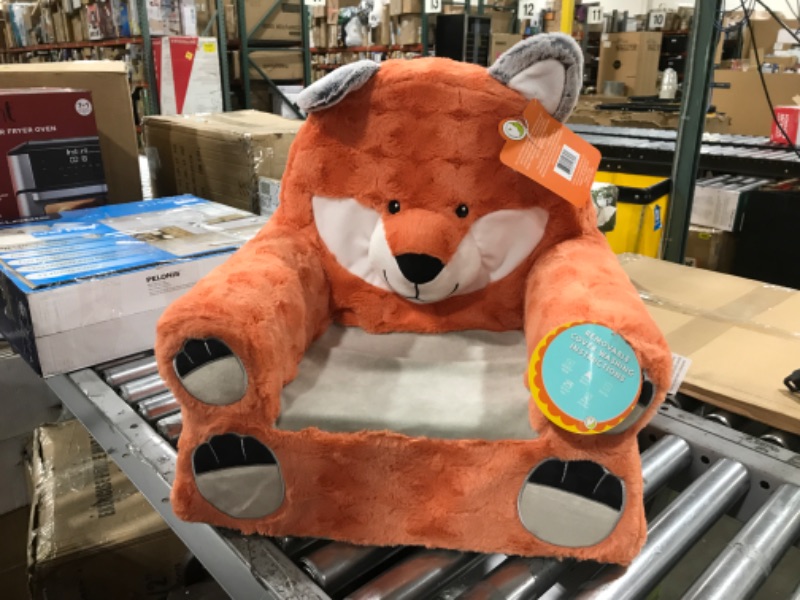 Photo 2 of Animal Adventure Orange Fox Soft Plush Children's Chair, Sweet Seats