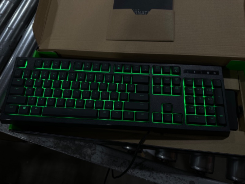 Photo 3 of Razer Ornata V3 Gaming Keyboard: Low-Profile Keys - Mecha-Membrane Switches - UV-Coated Keycaps - Backlit Media Keys - 10-Zone RGB Lighting - Spill-Resistant - Magnetic Wrist Wrest - Classic Black