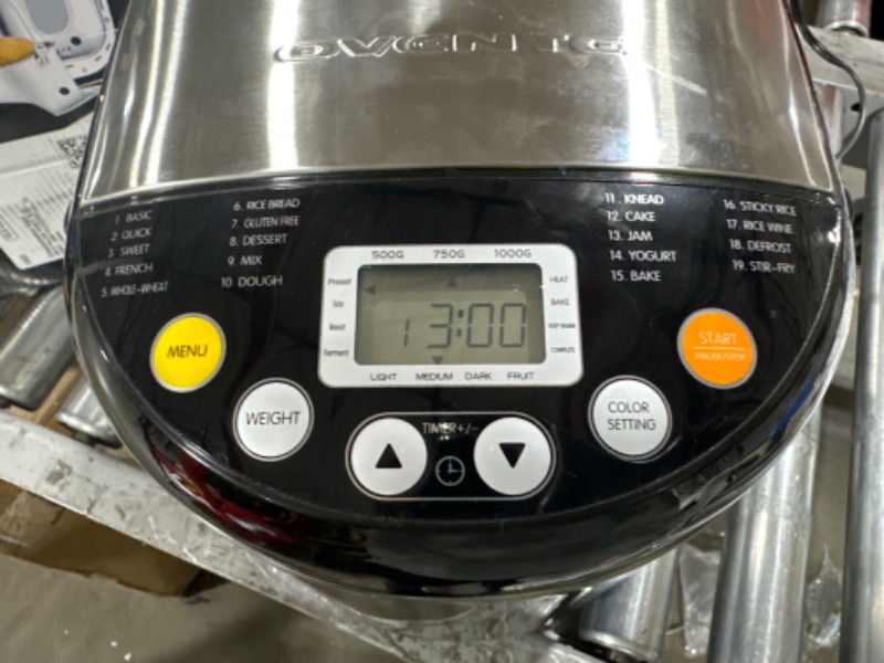 Photo 3 of 1 lb., 1.5 lb. and 2 lb. Electric Stainless Steel Bread Making Machine with Nonstick Baking Pan and Digital Display