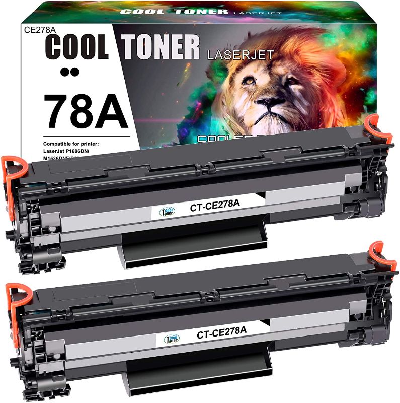 Photo 1 of Cool Toner Compatible Toner Cartridge Replacement for HP 78A CE278A Toner HP Laserjet P1606dn 1536dnf MFP M1536dnf HP Laserjet 1606dn P1606 P1566 P1560 Toner Cartridge Printer Ink (Black, 2-Pack)
