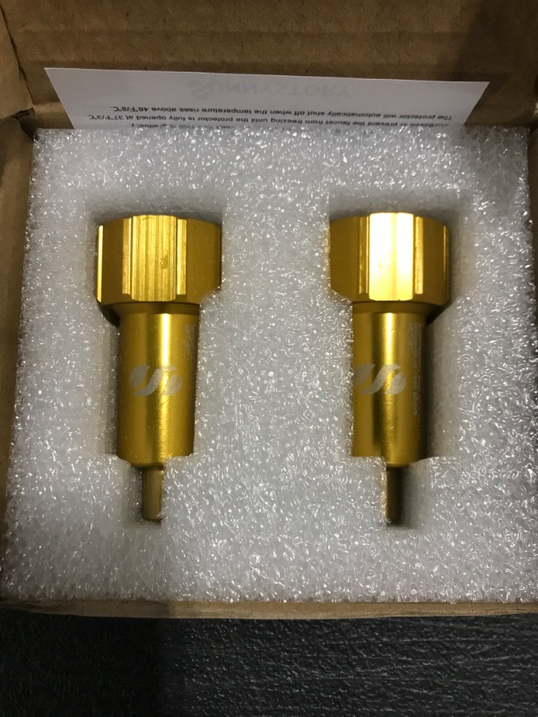 Photo 1 of SUNNYSTORY 2 Pack All Metal Outdoor Faucet Freeze Protection, Outdoor Spigot Freeze Protection, Frost Free Spigot Accessory, Durable Replacement for Faucet Cover for Winter, Freeze Proof Faucet