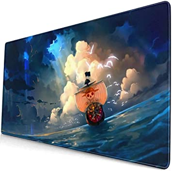 Photo 1 of kiyokidy Anime One Piece Mouse Pad,Extended Gaming Mouse Pad with Stitched Edges, Large Mouse pad with Non-Slip Rubber Base for Work & Gaming, Office & Home, 31.5x15.7inch
