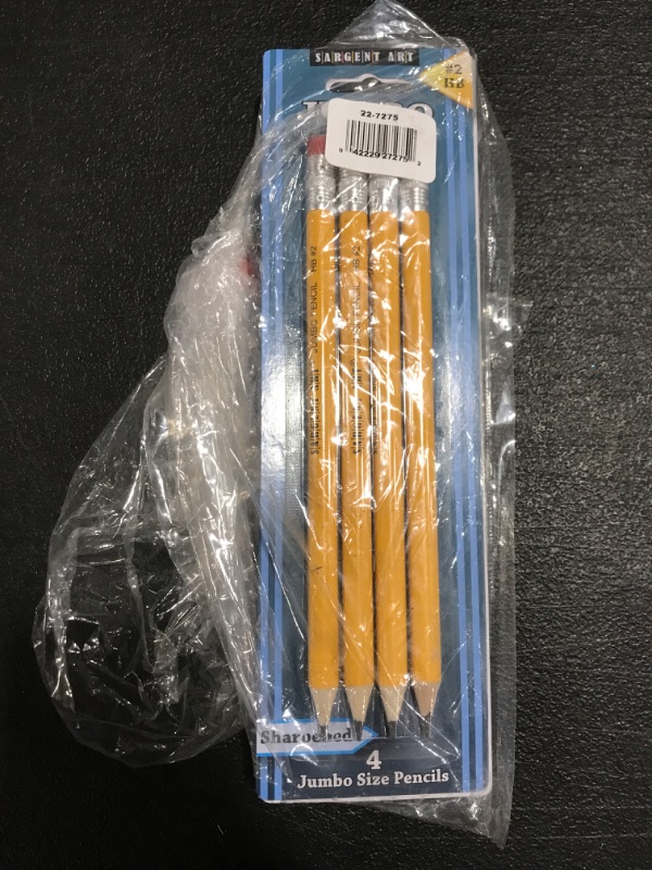 Photo 2 of Sargent Art 72 x 2pk Jumbo Pencils, 144 total Class Pack, Beginner Yellow Pencils, Mega Size, Non-Toxic (12)