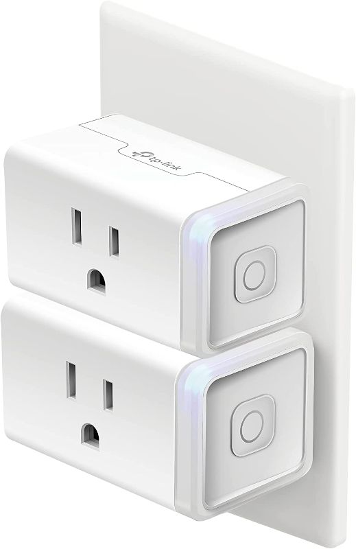 Photo 1 of Kasa Smart Plug HS103P2, Smart Home Wi-Fi Outlet Works with Alexa, Echo, Google Home & IFTTT, No Hub Required, Remote Control,15 Amp,UL Certified, 2-Pack White
