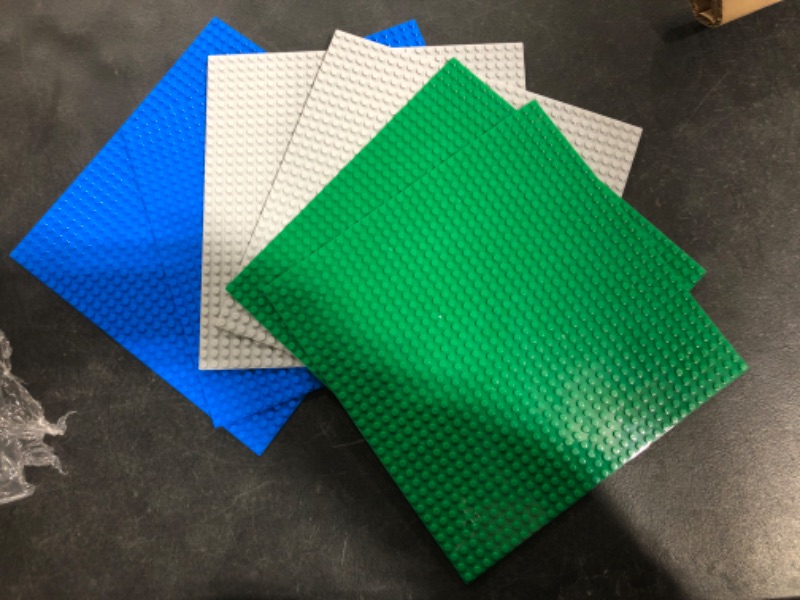 Photo 2 of Classic Baseplates Building Base Plates for Building Bricks 100% Compatible with Major Brands-Baseplates 10" x 10", Pack of 6 (Multicolor)
