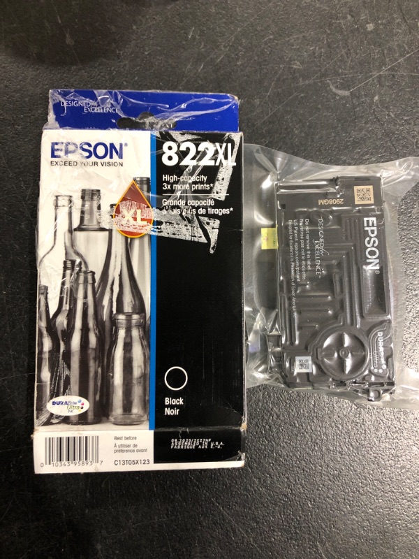 Photo 2 of EPSON T822 DURABrite Ultra Ink High Capacity Black Cartridge (T822XL120-S) for select Epson WorkForce Pro Printers