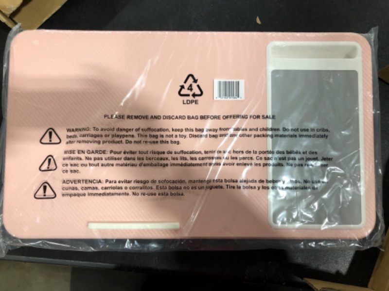 Photo 1 of LapGear Home Office Lap Desk with Device Ledge, Mouse Pad, and Phone Holder - Blush Pink - Fits up to 15.6 Inch Laptops - Style No. 91584 Blush Pink Right-Handed