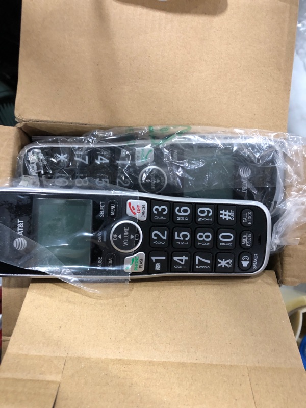 Photo 2 of AT&T BL102-2 DECT 6.0 2-Handset Cordless Phone for Home with Answering Machine, Call Blocking, Caller ID Announcer, Audio Assist, Intercom, and Unsurpassed Range, Silver/Black 2 Handset Phone