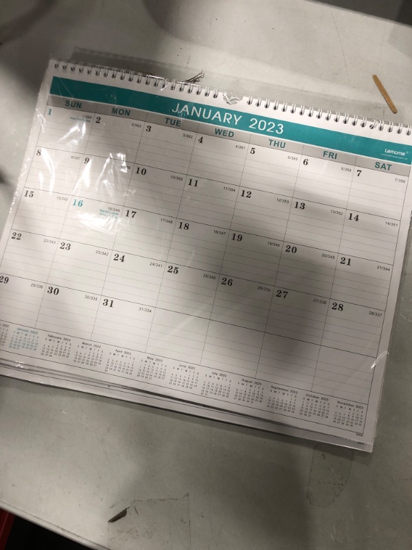 Photo 2 of Calendar 2023 - 12 Monthly Wall Calendar 2023 from January 2023 to December 2023, 2023 Calendar with Julian Date, 14.75 x 11.5 Inches, Thick Paper for Organizing