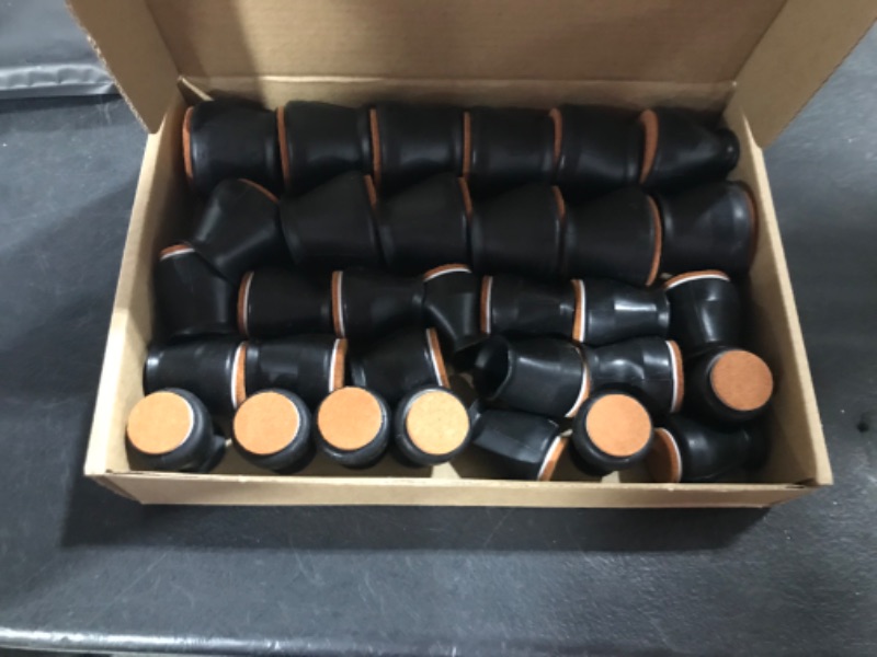 Photo 2 of 3 Specifications Silicone Chair Leg Floor Protectors w/Felt, Black Chair Leg Caps Silicon Furniture Leg Feet Cover Slide Protect Wooden Floor No Scratches Table Leg Caps 32 Pcs