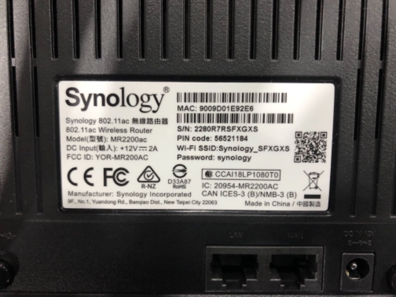 Photo 3 of Synology MR2200ac Mesh Wi-Fi Router