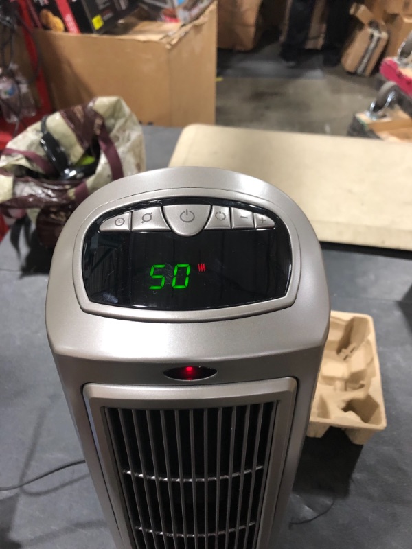 Photo 2 of Lasko 1500W Digital Ceramic Space Heater with Remote 755320 Silver
