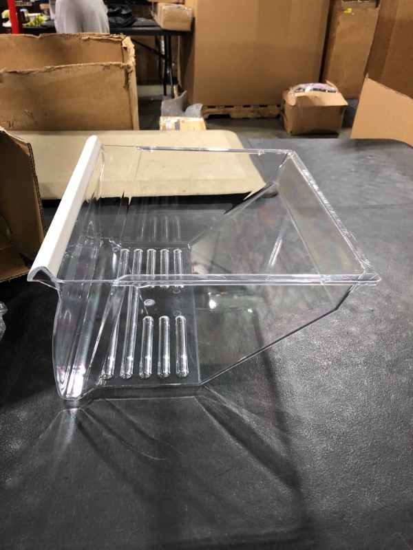 Photo 1 of 2188664 WP2188664 Refrigerator Door bin Crisper Bin (Bottom) with White Handle for Whirlpool, Kenmore, maytag, kitchenaid Refrigerator - WP2188664 PS890595 2188665