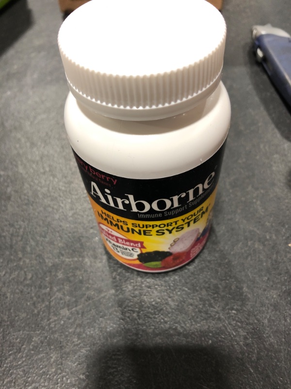 Photo 2 of Airborne 1000mg Vitamin C Chewable Tablets with Zinc, Immune Support Supplement with Powerful Antioxidants Vitamins A C & E - 200 Chewable Tablets, Very Berry Flavor Berry 200 Count (Pack of 1) best by 07/2023