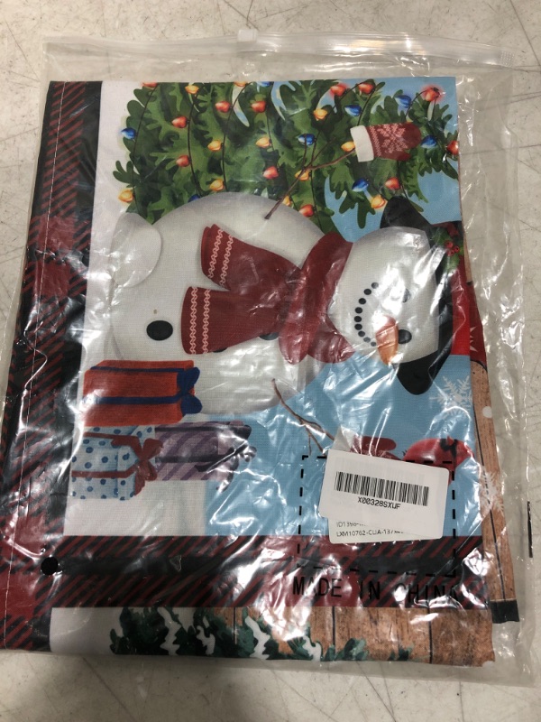 Photo 1 of Vertdecor Christmas Window Valances - Christmas Snowman Gnome Truck Santa Claus Valance Curtains, 1 Panel Red Valances for Windows Treatments, Living Room, Bedroom, Kitchen Decor, 54 x 18 inch Green & Brown