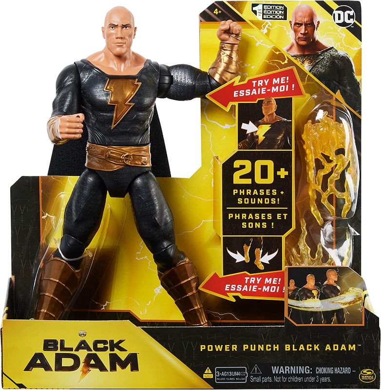 Photo 1 of BLACK ADAM ACTION FIGURE- PUNCHES AND TALKS