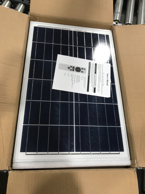 Photo 2 of 300W LED Solar Street Lights Outdoor Lamp 6500K Daylight White Security Flood Light 24000 Lumens Dusk to Dawn Pole Lights with Remote Control for Yard Street Basketball Court Parking Lots Garden 300.0