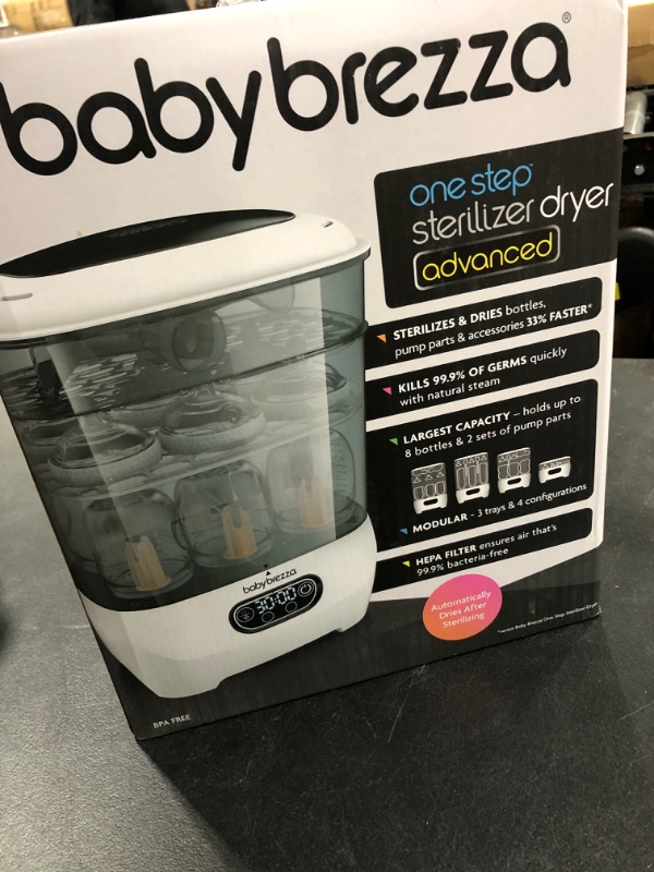 Photo 1 of Baby Brezza Baby Bottle Sterilizer and Dryer Advanced – Electric Steam Sterilization Machine – Universal Sterilizing for All Bottles: Plastic + Glass + Pacifiers + Breast Pump Parts - HEPA Filtration