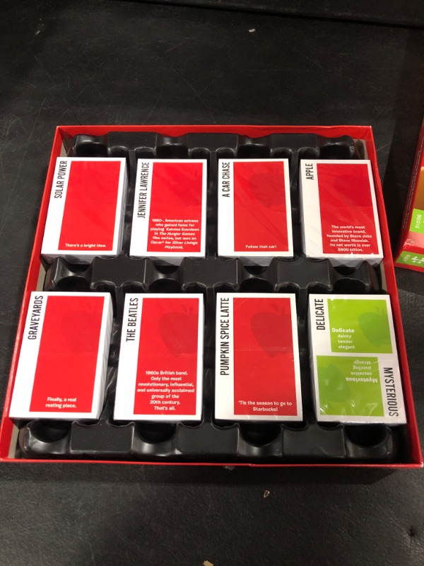 Photo 2 of Apples To Apples Card Game [Amazon Exclusive]
OPEN BOX