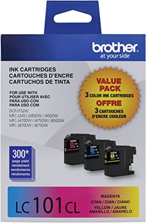 Photo 1 of Brother Printer Innobella LC1013PKS LC101 3pack Standard Yield Color Ink
OPEN PACKAGE/ 1 PK IS OPEN, THE BLUE COLOR