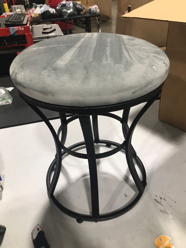 Photo 2 of  18'' Tall Steel Vanity Stool