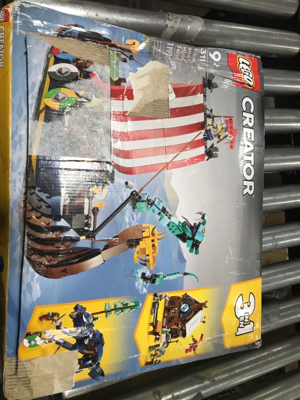Photo 3 of LEGO Creator 3in1 Viking Ship and The Midgard Serpent 31132 Building Toy Set for Boys, Girls, and Kids Ages 9+ (1,192 Pieces) FrustrationFree Packaging