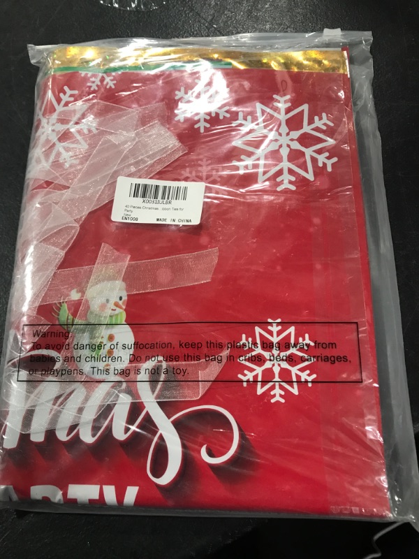 Photo 2 of 40 Pieces Christmas Drawstring Bags,christmas Large Foil Wrapping Present Bags in 4 Sizes and 7 Designs for Xmas Holiday Presents Party Favor