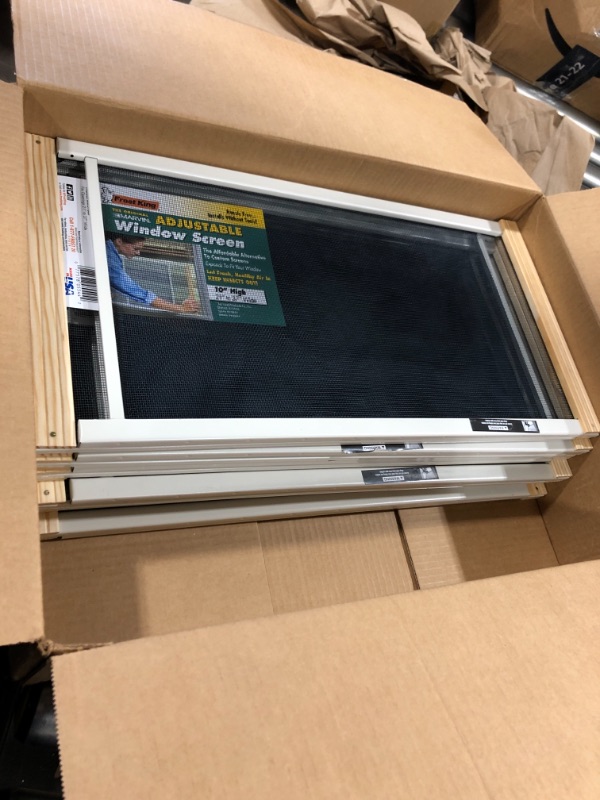 Photo 2 of 6pk of WB Marvin Frost King AWS1037 Adjustable Window Screen, 10in High x Fits 21-37in Wide