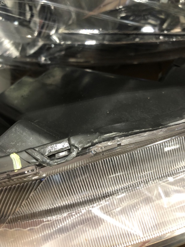Photo 1 of AUTOSAVER88 Headlight Assembly Compatible with 03 04 05 06 07 Accord OE Headlamp Replacement Chrome Housing Clear Lens OE - Chrome/Amber/Clear