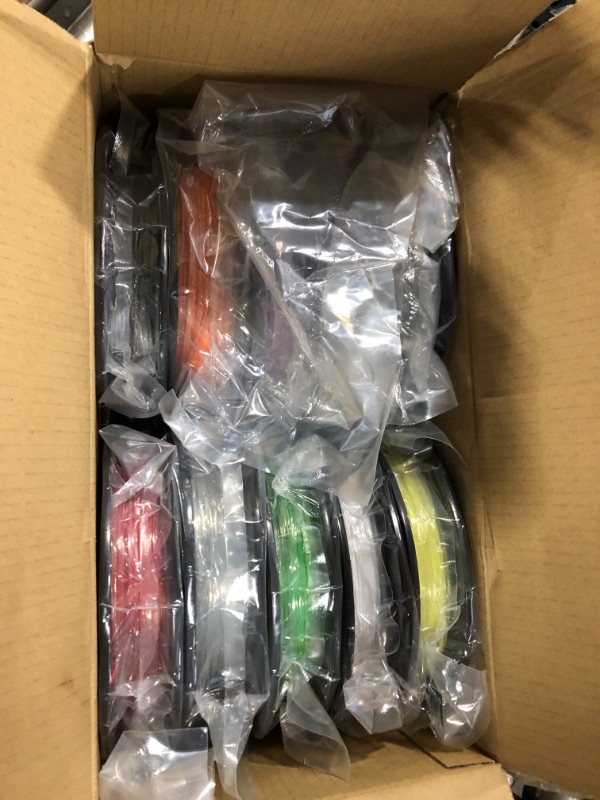 Photo 2 of PETG 3D Printer Filament 1.75mm 10 Packs 0.5kg Bundle, dikale No Tangle Assorted Colors Multipack Filament, 500g per Spool, 10 Spools Set, in Total Weight 5 kg (11 lbs) 10 Colors PETG