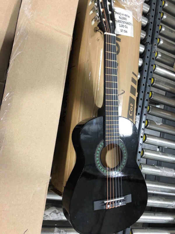 Photo 2 of 30" Wood Guitar with Case and Accessories for Kids/Girls/Boys/Beginners (Black) Right Handed Black