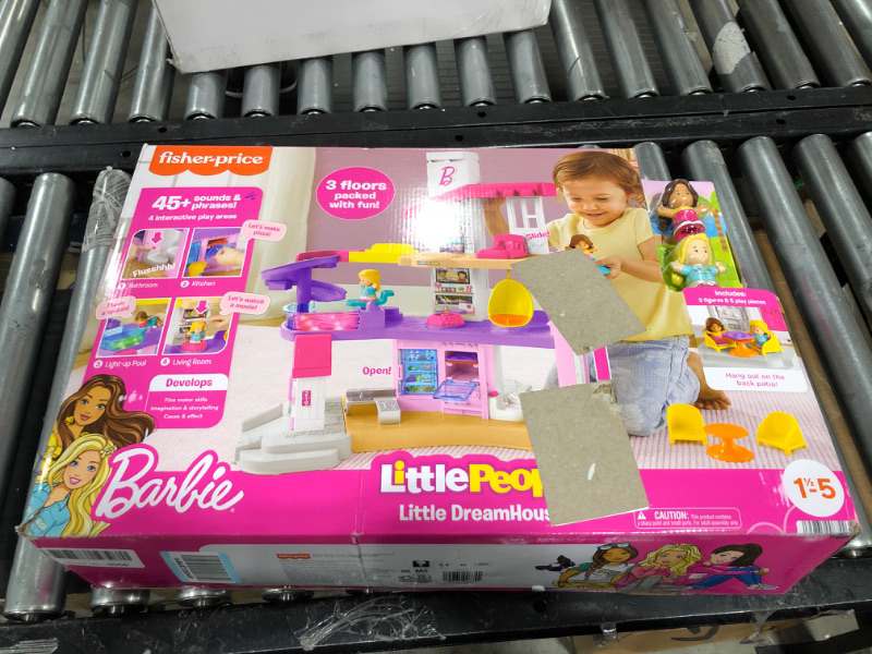 Photo 3 of Barbie Little DreamHouse by Fisher-Price Little People, Interactive Toddler playset with Lights, Music, Phrases, Figures and Play Pieces