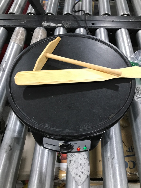 Photo 2 of Chefman Electric Crepe Maker & Griddle w/ Nonstick Grill Pan
