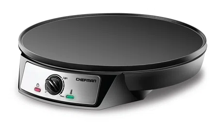 Photo 1 of Chefman Electric Crepe Maker & Griddle w/ Nonstick Grill Pan
