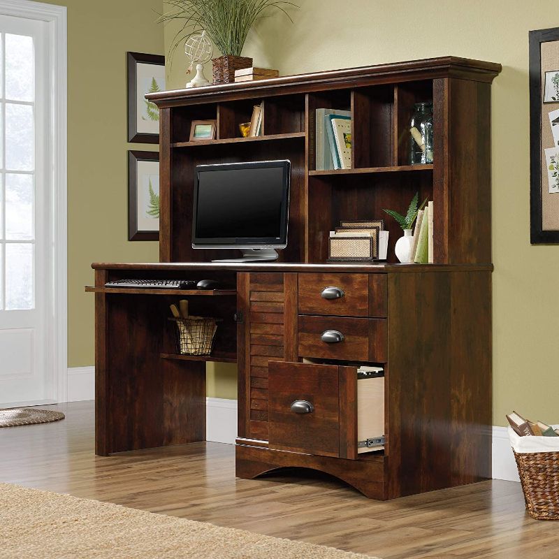 Photo 1 of Sauder Harbor View Computer Desk, Curado Cherry Finish