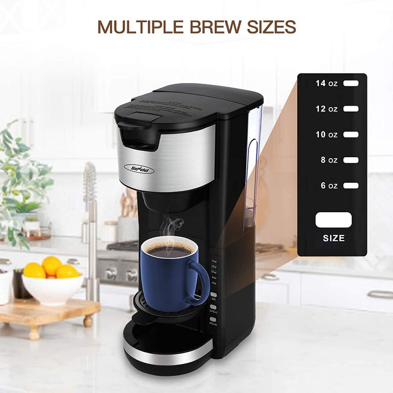 Photo 1 of Coffee Maker, Single Serve Coffee Maker For Single Cup Pod & Coffee Ground