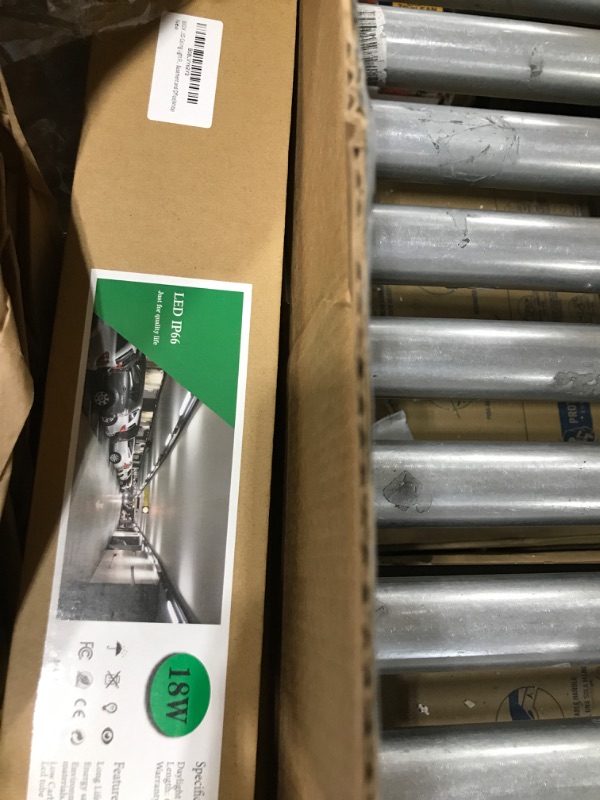 Photo 1 of 5000K LED Ceiling Light Fixture 2Ft with Plug,Triproof LED Tube Light Cabinet Light,18W Linkable Ceiling Light,Closet Light for Garage Kitchen Corridor Bathroom Workbench Basement and Office?White? White 2 FT/With Plug