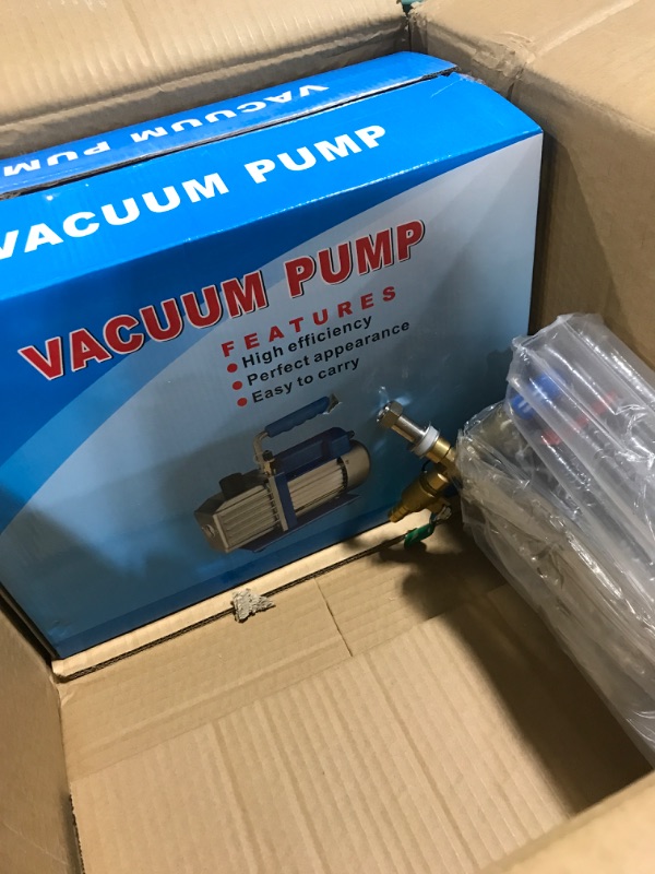 Photo 4 of VEVOR Vacuum Chamber with Pump, 5 Gallon Chamber, 5 CFM 1/3 HP Single Stage Rotary Vane Vacuum Pump, 110 V HVAC Air Tool Set for Stabilizing Wood, Degassing Silicones, Epoxies and Essential Oils
