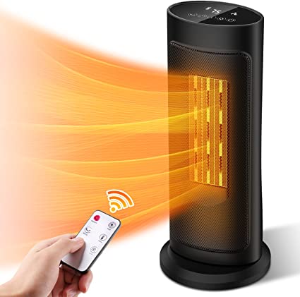 Photo 1 of LifePlus Small Space Heater with Fan, Ceramic PTC Room Heater with Thermostat, Oscillating Portable Electric Heater for Office Bedroom Indoor Use
