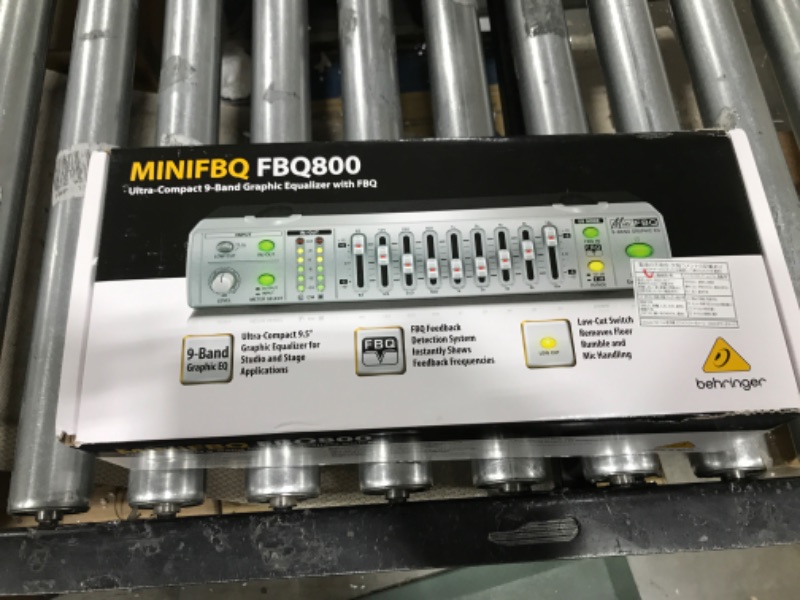 Photo 1 of Behringer MINIFBQ FBQ800 Ultra-Compact 9-Band Graphic Equalizer with FBQ
