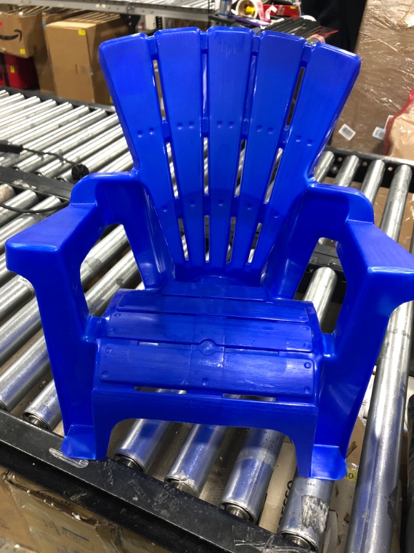 Photo 2 of American Plastic Toys Kids Blue Adirondack Chair---USED, MINOR DIRT AND DUST 