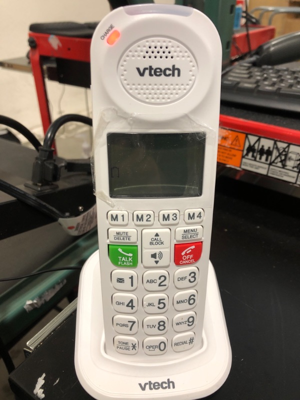 Photo 3 of VTech SN5147 Amplified Corded/Cordless Senior Phone with Answering Machine, Call Blocking, 90dB Extra-loud Visual Ringer, One-touch Audio Assist on Handset up to 50dB, Big Buttons and Large Display