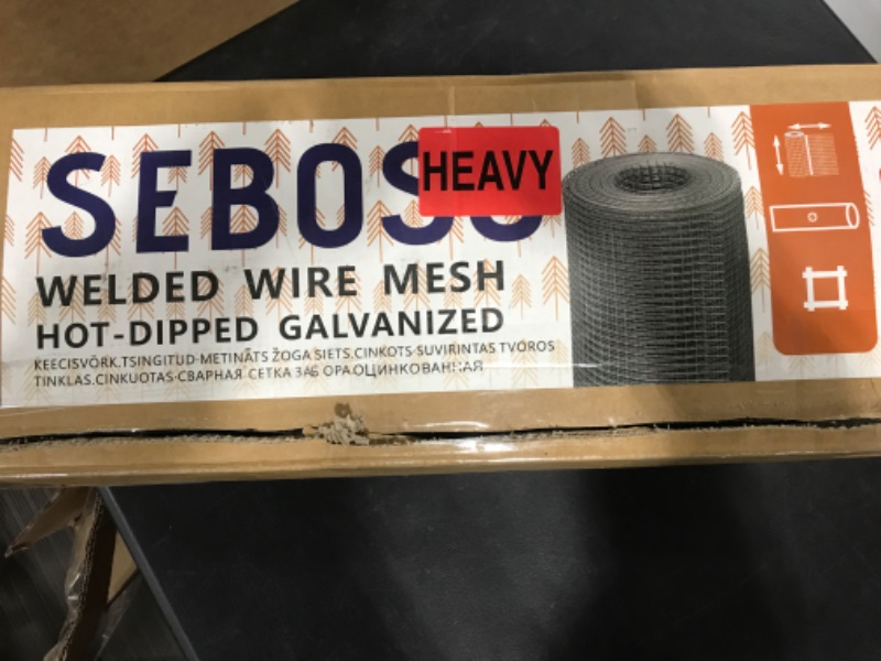 Photo 2 of Seboss Hardware Cloth 1/4 inch Mesh 36 inch x 100 Foot 23 Gauge - Hot Dip Galvanized After Welding - Galvanized Wire Mesh Roll Gopher Wire for Underground Hardware Mesh Garden Fencing Wire Cloth 1/4 inch 36''x100'