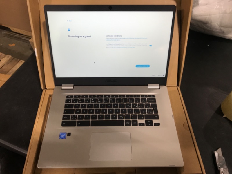 Photo 3 of ASUS Chromebook Laptop- 15.6" HD Anti-Glare NanoEdge-Display, Intel Dual Core Celeron N3350-Processor, 4GB-RAM, 64GB eMMC, 180 Degree-Hinge, Chrome OS- C523NA-BCLN6 Silver 15.6 in