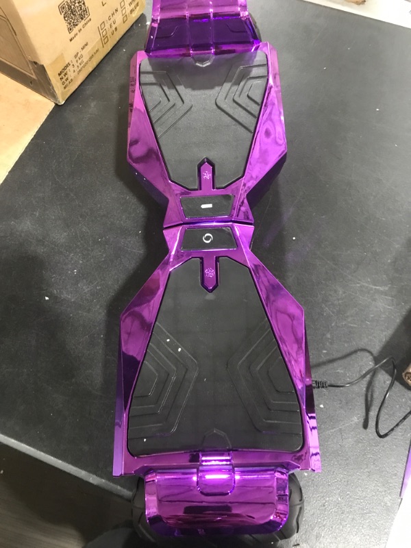 Photo 1 of Hoverboard Certified HS2.01 Bluetooth Flash Wheel with LED Light Self Balancing Wheel Electric Scooter Chrome Purple